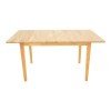 Τραπεζαρία Dallan Country pakoworld 5τεμ σε φυσική απόχρωση rubberwood 120-150x80x74εκ