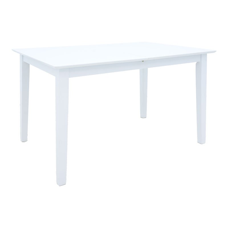 Τραπεζαρία Dallan Mabor pakoworld 5τεμ λευκό rubberwood 120-150x80x73,8εκ
