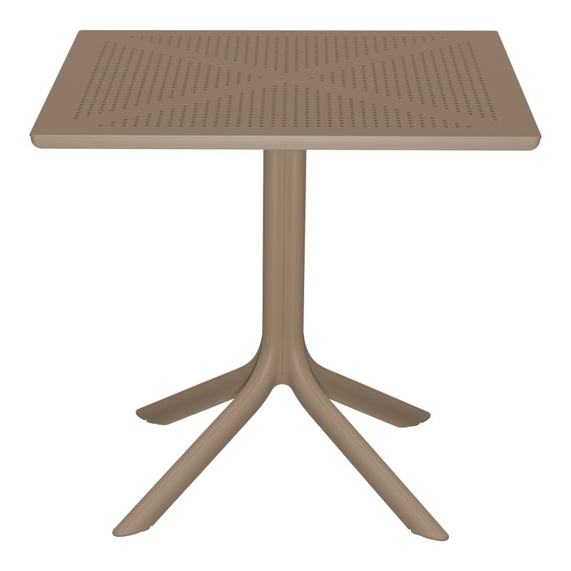 Τραπεζαρία Zoi Groovy pakoworld σετ 3τεμ cappuccino PP 80x80x74εκ