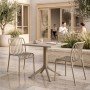 Τραπεζαρία Zoi Groovy pakoworld σετ 3τεμ cappuccino PP 80x80x74εκ