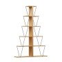 Βιβλιοθήκη mini Tars pakoworld sonoma-μαύρο 100x22x150εκ