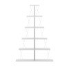 Βιβλιοθήκη mini Tars pakoworld λευκό 100x22x150εκ