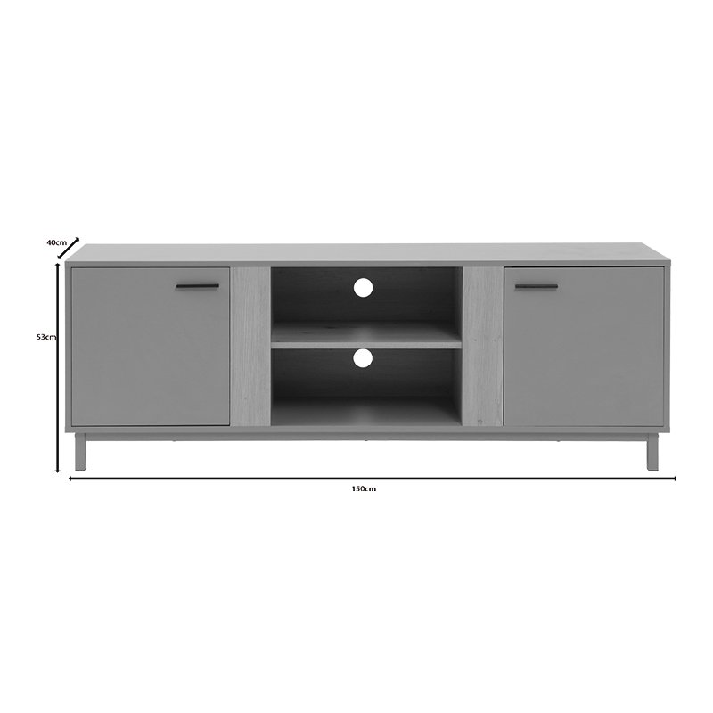 Έπιπλο τηλεόρασης Polenio pakoworld taupe με φυσικό 150x40x53εκ Έπιπλο τηλεόρασης Polenio pakoworld taupe με φυσικό 150x40x53εκ