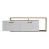 Έπιπλο τηλεόρασης Tobler pakoworld σε oak- λευκή απόχρωση 170x40x53εκ