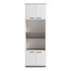 Ντουλάπα κουζίνας Rowan pakoworld σε λευκή-sonoma απόχρωση 60x42x182εκ