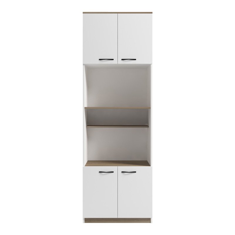 Ντουλάπα κουζίνας Rowan pakoworld σε λευκή-sonoma απόχρωση 60x42x182εκ