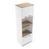 Ντουλάπα κουζίνας Rowan pakoworld σε λευκή-sonoma απόχρωση 60x42x182εκ