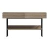 Κονσόλα Vien pakoworld σε sonoma-μαύρη απόχρωση 139x43x75.5εκ