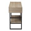 Κονσόλα Vien pakoworld σε sonoma-μαύρη απόχρωση 139x43x75.5εκ