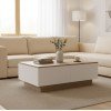 Τραπέζι σαλονιού Winey pakoworld σε sonoma-λευκή απόχρωση 90x60x31.5εκ Τραπέζι σαλονιού Winey pakoworld σε sonoma-λευκή απόχρωση 90x60x31.5εκ