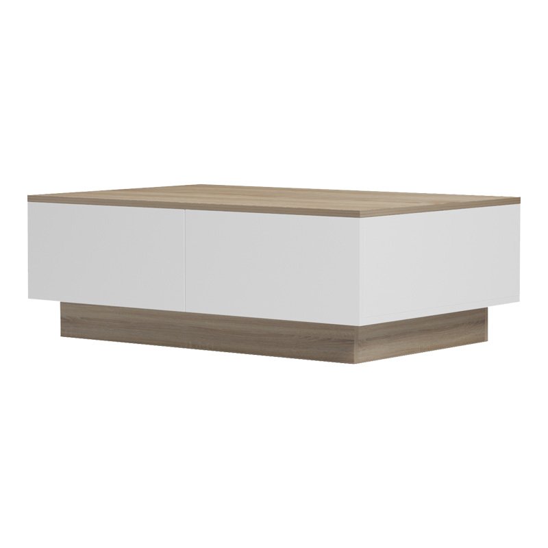 Τραπέζι σαλονιού Winey pakoworld σε sonoma-λευκή απόχρωση 90x60x31.5εκ Τραπέζι σαλονιού Winey pakoworld σε sonoma-λευκή απόχρωση 90x60x31.5εκ