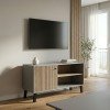 Έπιπλο τηλεόρασης Tuscany pakoworld sonoma-ανθρακί 100x40x51εκ Έπιπλο τηλεόρασης Tuscany pakoworld sonoma-ανθρακί 100x40x51εκ