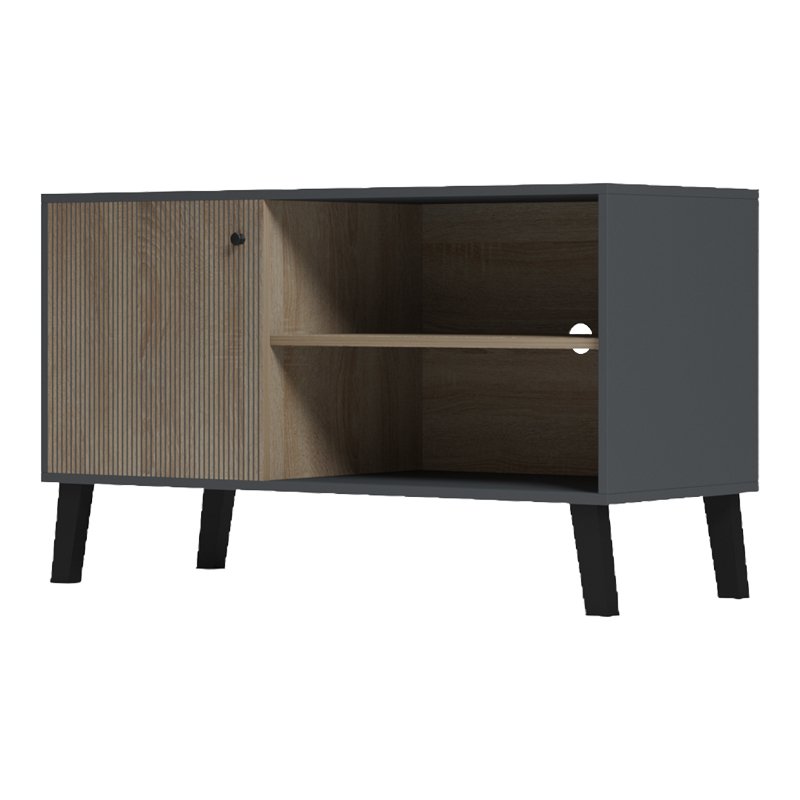 Έπιπλο τηλεόρασης Tuscany pakoworld sonoma-ανθρακί 100x40x51εκ Έπιπλο τηλεόρασης Tuscany pakoworld sonoma-ανθρακί 100x40x51εκ