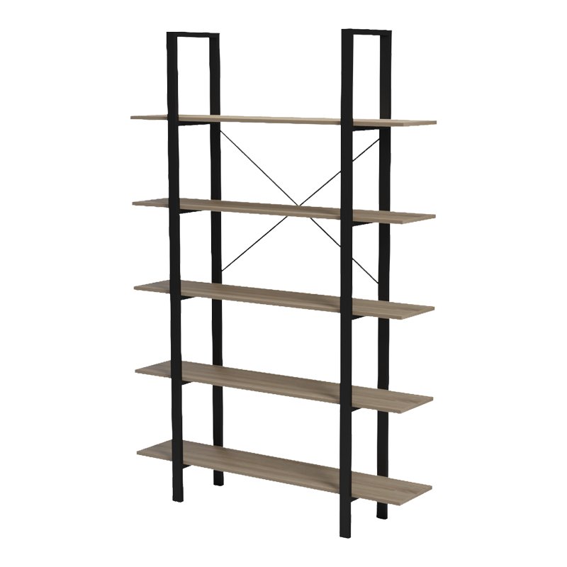 Βιβλιοθήκη-Ραφιέρα Loftie pakoworld sonoma-μαύρο μέταλλο 126x28x165εκ Βιβλιοθήκη-Ραφιέρα Loftie pakoworld sonoma-μαύρο μέταλλο 126x28x165εκ