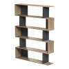 Βιβλιοθήκη Tetri pakoworld sonoma-ανθρακί 121.8x25.4x158.8εκ