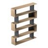 Βιβλιοθήκη Tetri pakoworld sonoma-ανθρακί 121.8x25.4x158.8εκ