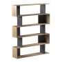 Βιβλιοθήκη Tetri pakoworld sonoma-ανθρακί 121.8x25.4x158.8εκ