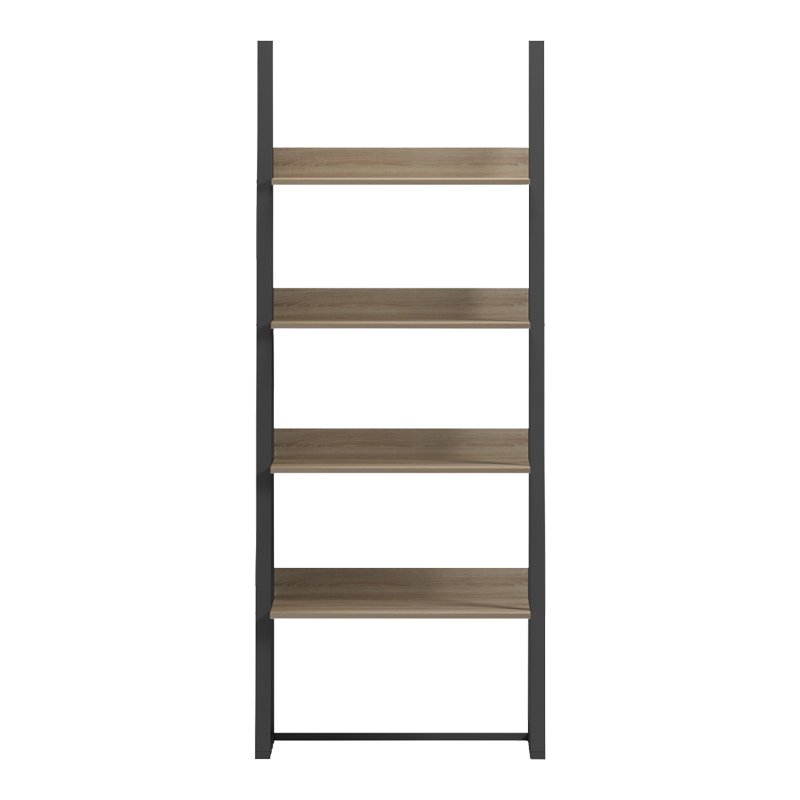 Βιβλιοθήκη-Ραφιέρα Alfa pakoworld sonoma-μαύρο μέταλλο 75x36x185εκ