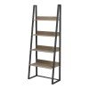 Βιβλιοθήκη-Ραφιέρα Alfa pakoworld sonoma-μαύρο μέταλλο 75x36x185εκ