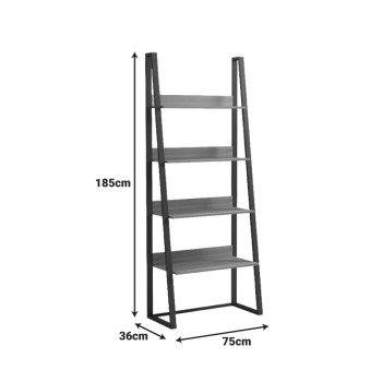 Βιβλιοθήκη-Ραφιέρα Alfa pakoworld sonoma-μαύρο μέταλλο 75x36x185εκ Βιβλιοθήκη-Ραφιέρα Alfa pakoworld sonoma-μαύρο μέταλλο 75x36x185εκ