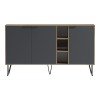 Μπουφές Balain pakoworld sonoma-ανθρακί 142x35.5x83εκ