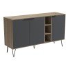 Μπουφές Balain pakoworld sonoma-ανθρακί 142x35.5x83εκ