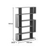 Βιβλιοθήκη Mito pakoworld ανθρακί - sonoma 108.5x25x161εκ