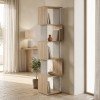 Βιβλιοθήκη Cubik pakoworld sonoma- γκρι μπεζ οψη μαρμάρου 35x30x161εκ
