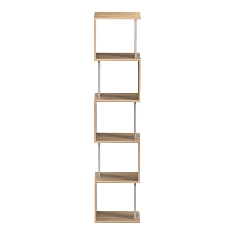 Βιβλιοθήκη Cubik pakoworld sonoma- γκρι μπεζ οψη μαρμάρου 35x30x161εκ