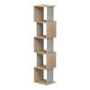 Βιβλιοθήκη Cubik pakoworld sonoma- γκρι μπεζ οψη μαρμάρου 35x30x161εκ
