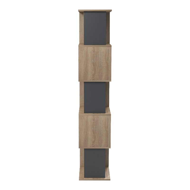 Βιβλιοθήκη Cubik pakoworld sonoma- ανθρακί 35x30x161εκ Βιβλιοθήκη Cubik pakoworld sonoma- ανθρακί 35x30x161εκ