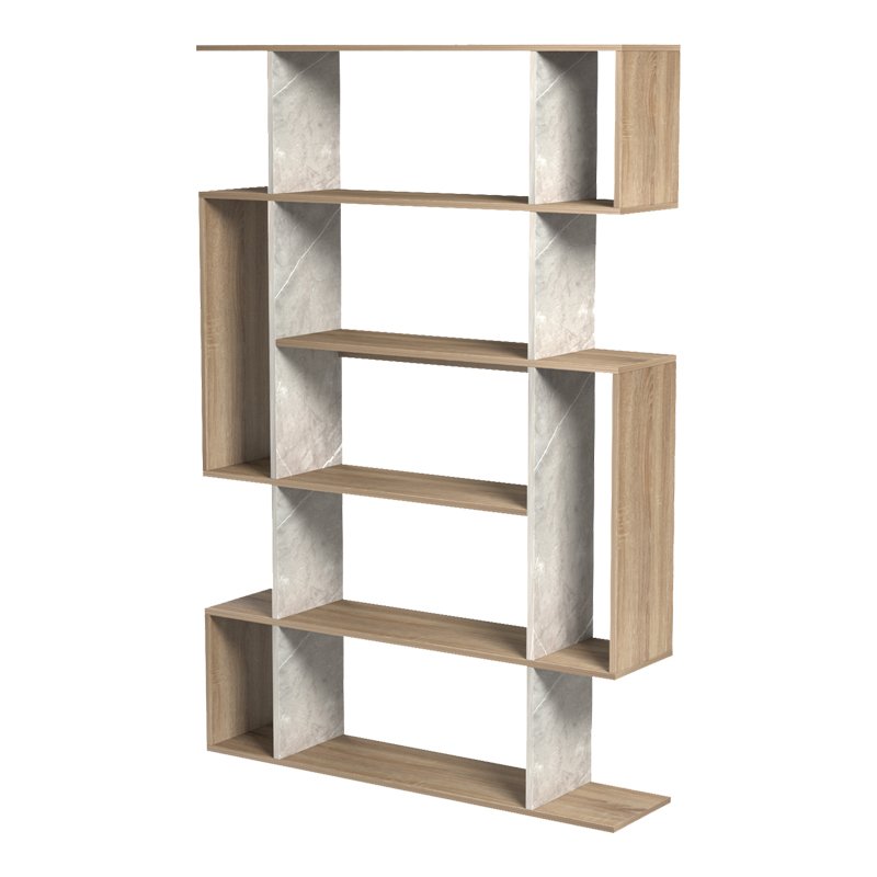 Βιβλιοθήκη Mito pakoworld sonoma - μπεζ μαρμάρου 108.5x25x161εκ Βιβλιοθήκη Mito pakoworld sonoma - μπεζ μαρμάρου 108.5x25x161εκ