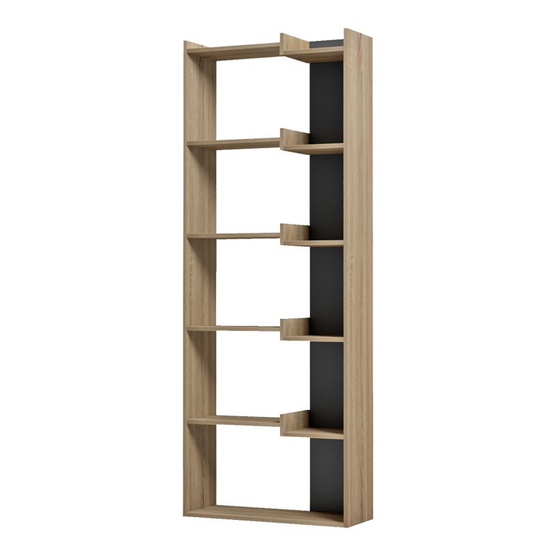 Βιβλιοθήκη Corpus pakoworld sonoma - ανθρακί 61x22x162εκ Βιβλιοθήκη Corpus pakoworld sonoma - ανθρακί 61x22x162εκ