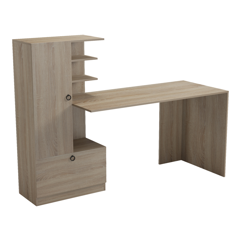 Γραφείο εργασίας με βιβλιοθήκη Felanbo pakoworld sonoma 160x60x125εκ