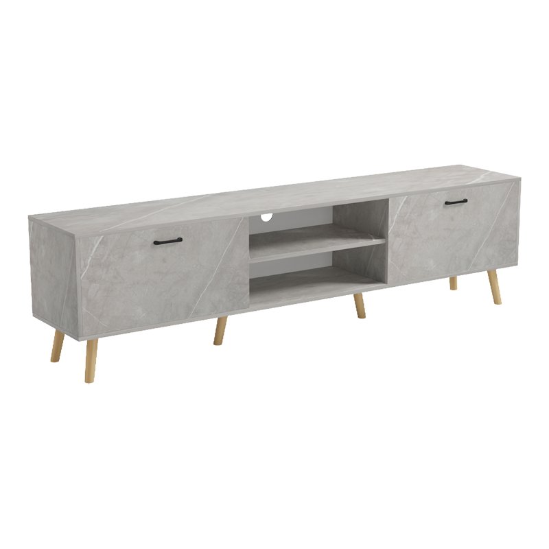 Έπιπλο τηλεόρασης Gorna pakoworld μπεζ εφέ μαρμάρου 180x35x48.6εκ