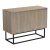 Μπουφές Dabia pakoworld sonoma-πόδι μαύρο μέταλλο 100x40x74εκ