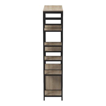 Επιδαπέδια ραφιέρα Ranea pakoworld sonoma-μαύρο 85x32x150εκ