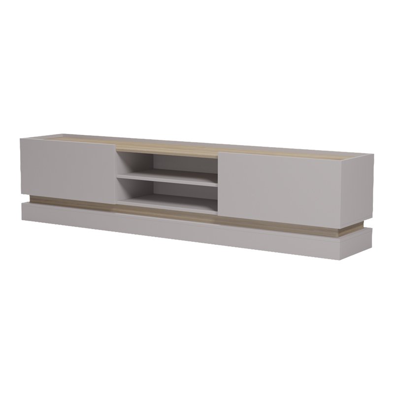Έπιπλο τηλεόρασης Wendo pakoworld γκρι-sonoma 200x37x47εκ