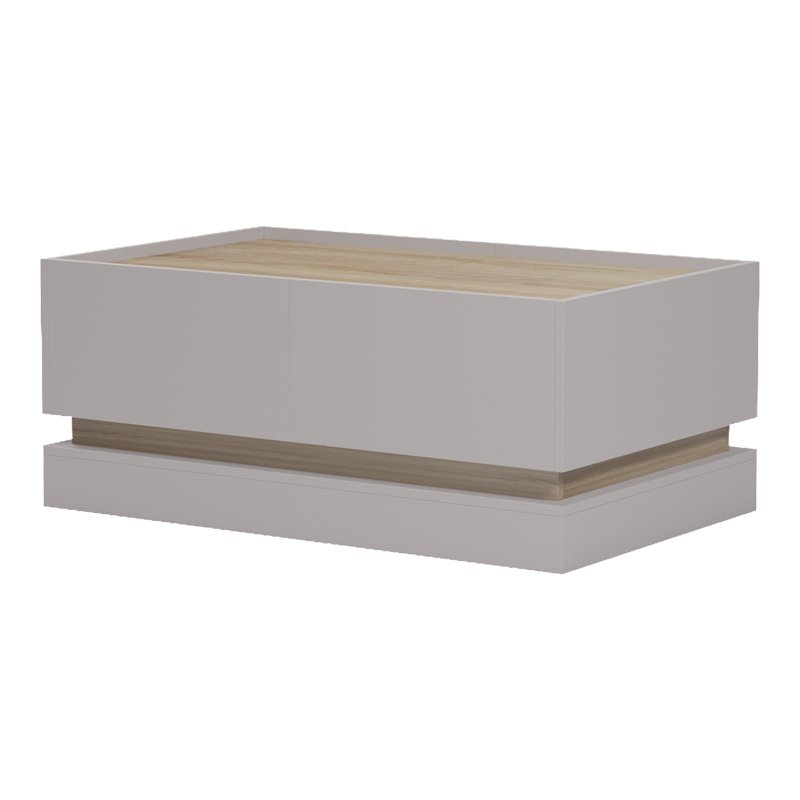 Τραπέζι σαλονιού Wendo pakoworld taupe-sonoma 97x60x40εκ