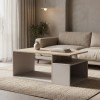 Τραπέζι σαλονιού Wendo pakoworld taupe-sonoma 91x37x50εκ