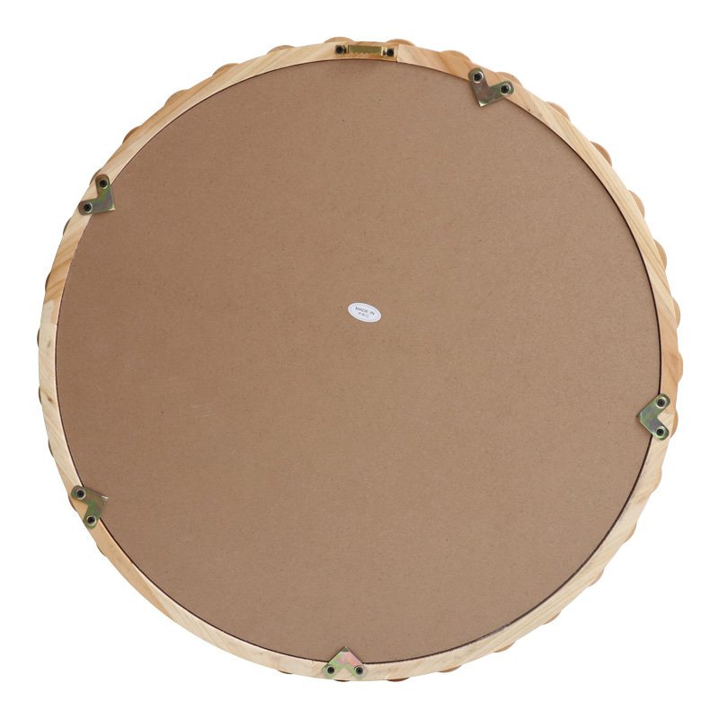 Καθρέπτης Specio pakoworld ξύλο σε φυσική απόχρωση Φ60x4.5εκ