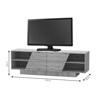 Έπιπλο τηλεόρασης Stevie pakoworld sonoma 160x40x50εκ