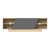 Έπιπλο τηλεόρασης Stevie pakoworld sonoma-ανθρακί 160x40x50εκ