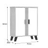 Παπουτσοθήκη-ντουλάπι Shoby pakoworld λευκό-sonoma 70.5x30x91εκ