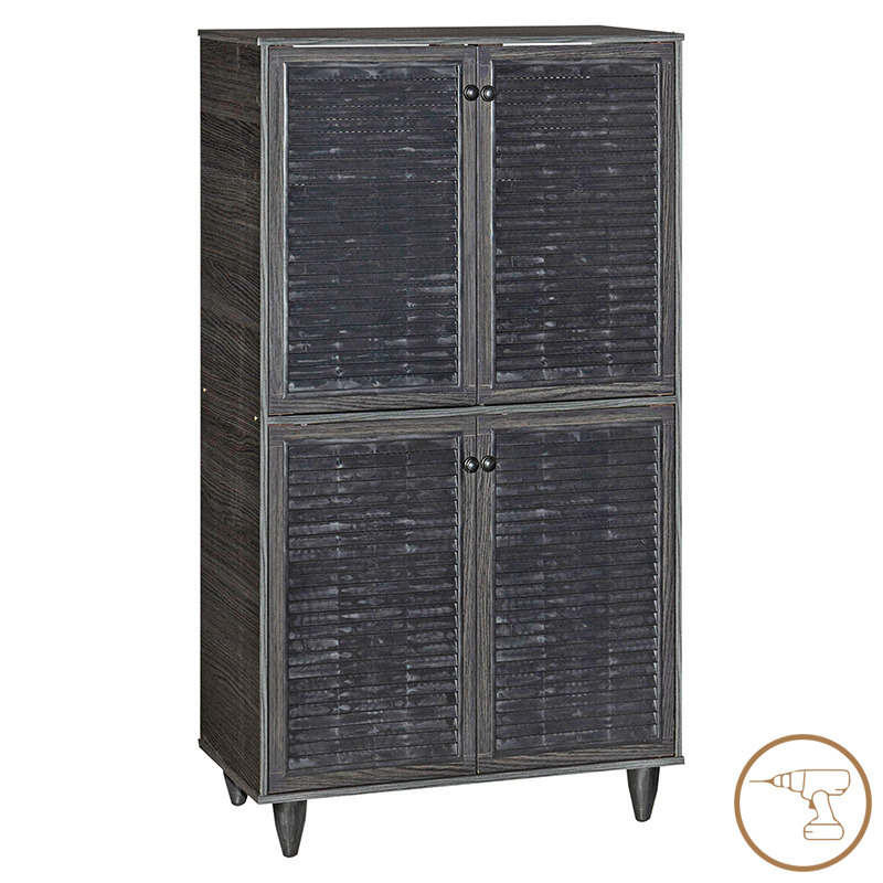 Παπουτσοθήκη-ντουλάπι Ronan pakoworld χρώμα wenge 70.5x35x122εκ