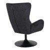 Πολυθρόνα Refria pakoworld περιστρεφόμενη ύφασμα μαύρο-βάση μαύρο μέταλλο 81x72x97εκ