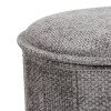 Σκαμπό-μπαούλο Trebia pakoworld γκρι ύφασμα 76x38x38εκ