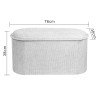 Σκαμπό-μπαούλο Trebia pakoworld κρεμ ύφασμα 76x38x38εκ
