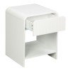 Κομοδίνο Lemperto pakoworld MDF σε λευκή απόχρωση 40x40x53εκ