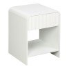 Κομοδίνο Lemperto pakoworld MDF σε λευκή απόχρωση 40x40x53εκ